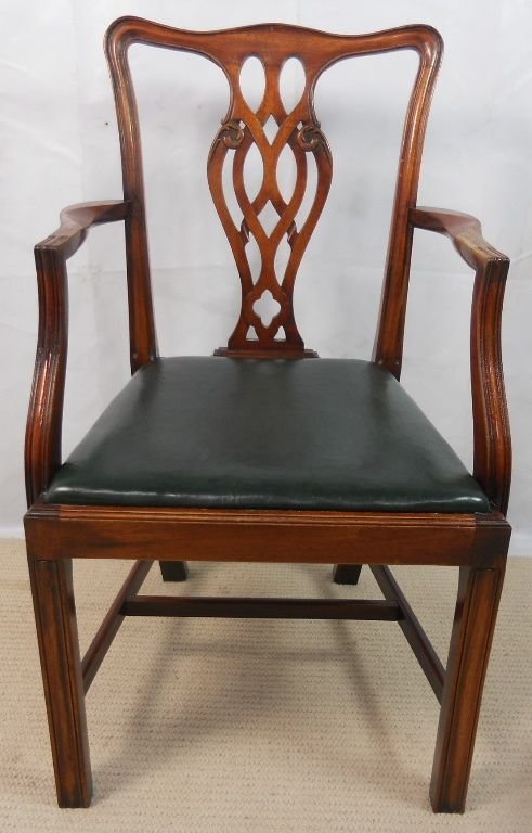 Georgian Style Mahogany Carver Desk Armchair
