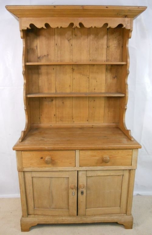 Victorian Stripped Pine Kitchen Dresser