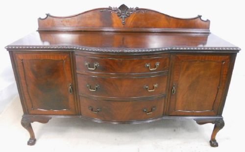 Large Queen Anne Style Mahogany Sideboard