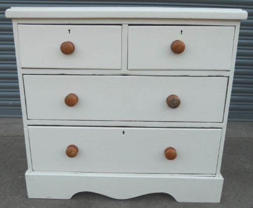 Victorian Painted Pine Small Chest of Drawers
