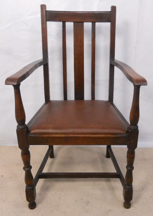 Oak Carver Desk Armchair