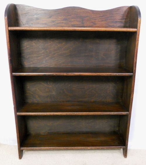 Dark Oak Open Standing Bookcase Shelves