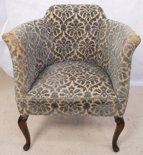 Edwardian Period Tub Upholstered Armchair
