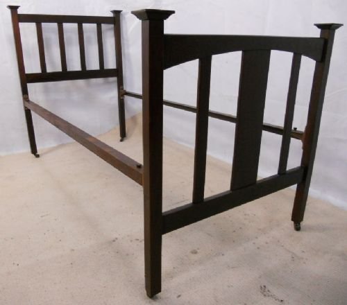 Edwardian Oak Single Bedstead