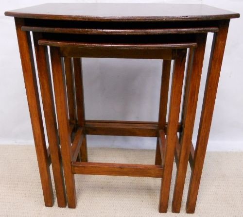 Edwardian Period Mahogany Nest of Three Coffee Tables