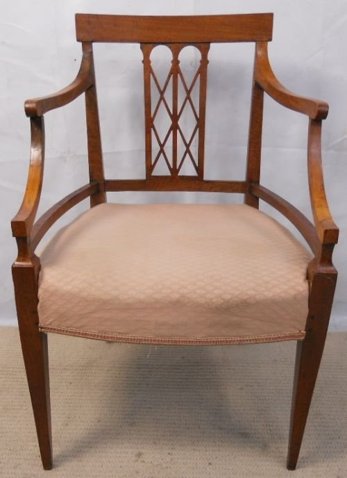 Georgian Style Mahogany Carver Desk Armchair