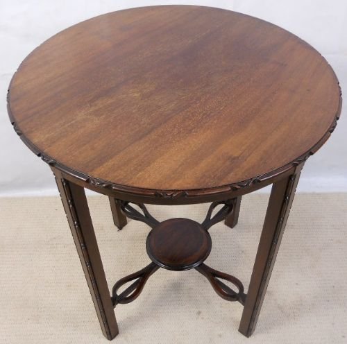 Edwardian Round Edwardian Mahogany Occasional Table