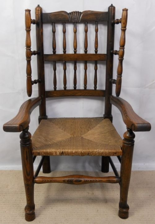 Wingback Elm Lancashire Spindleback Armchair