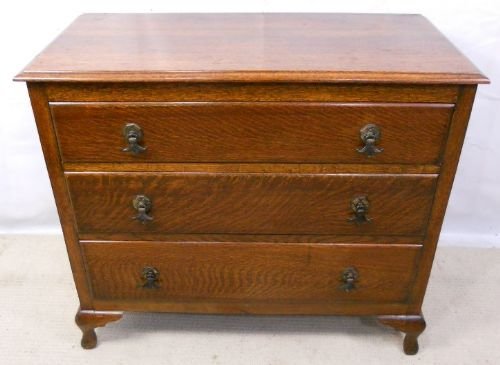 Small Oak Chest of Three Drawers