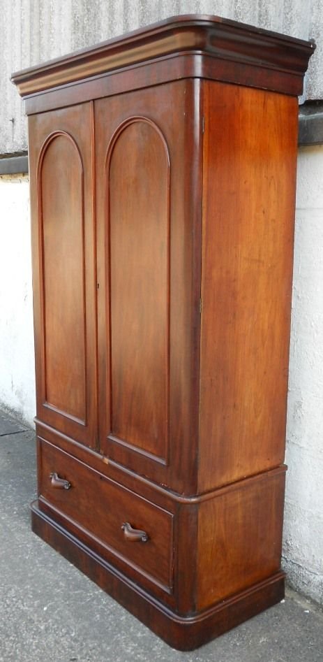 fig 1. Victorian Mahogany Two Door Wardrobe