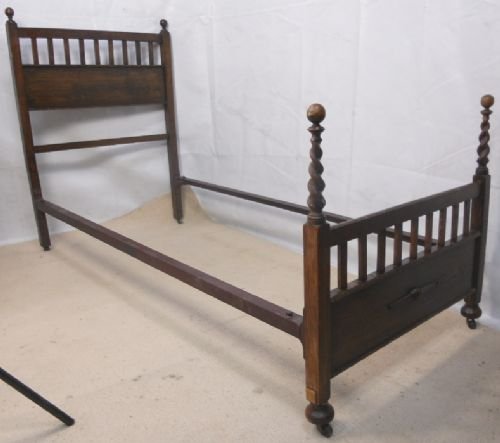 Barley Twist 1920'S Oak Single Bed