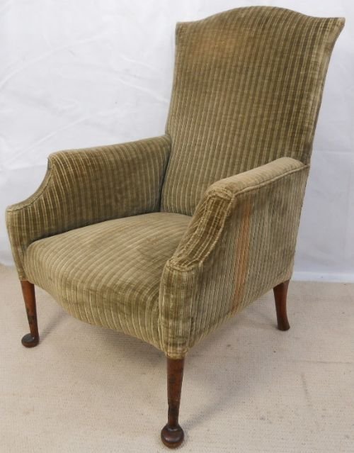Edwardian Fireside Armchair with Pad Feet