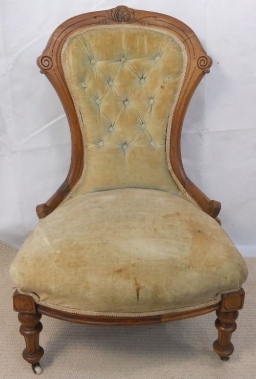 Victorian Walnut Nursing Chair