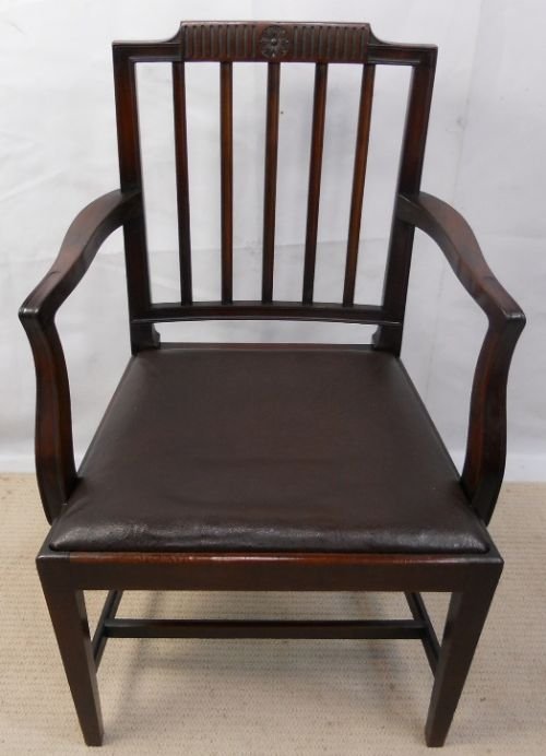 Georgian Style Mahogany Carver Armchair