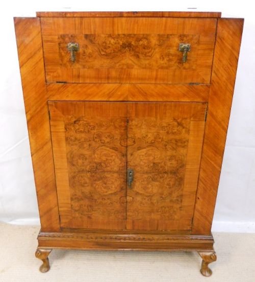 Deco Walnut Cocktail Cabinet