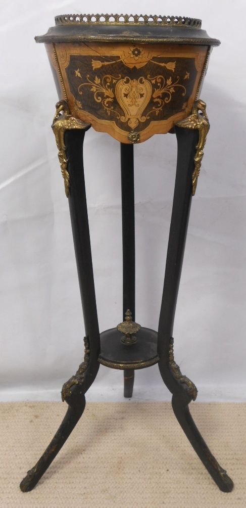 Victorian Inlaid Walnut Jardiniere Stand