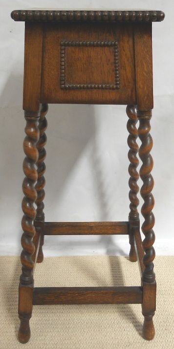 Oak Barley Twist Plant Stand