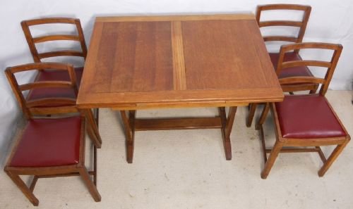 fig 1. Drawleaf Dining Table & Four Matching Chairs
