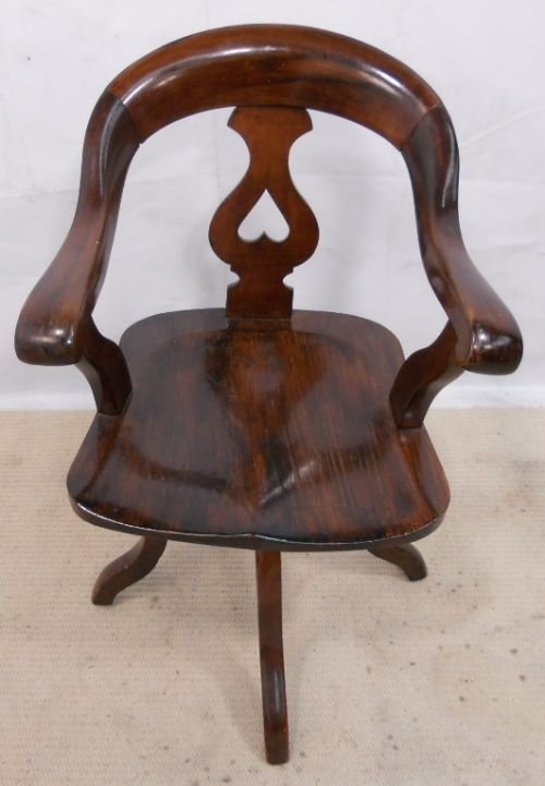 Victorian Mahogany Swivel Desk Armchair