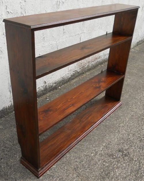 Large Pitch Pine Standing Open Bookshelves