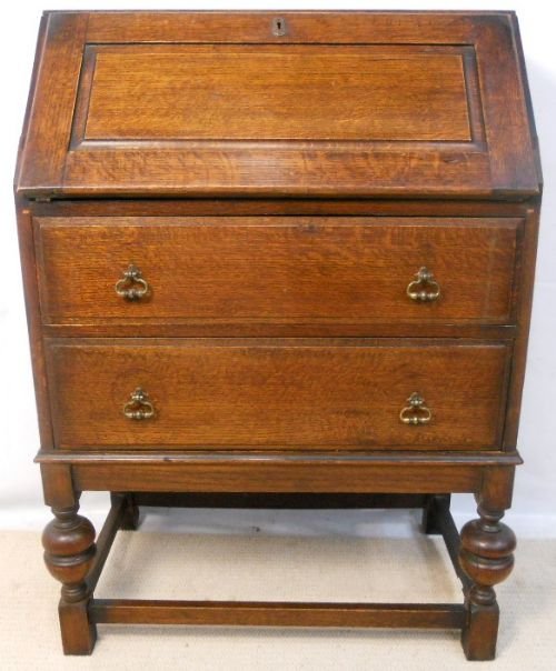Jacobean Style Oak Writing Bureau