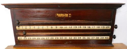 Billiard & Snooker Mahogany Framed Scoreboard