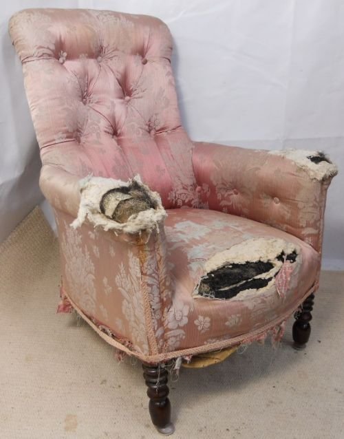 Edwardian Tub Fireside Armchair for Re-upholstery