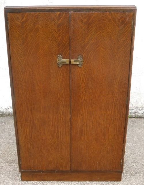 Deco Oak Small Two Door Wardrobe