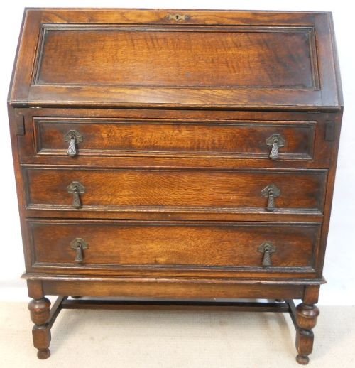 Jacobean Style Oak Writing Desk Bureau