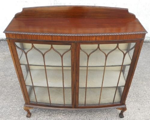 fig 1. Bowfronted Mahogany China Display Cabinet