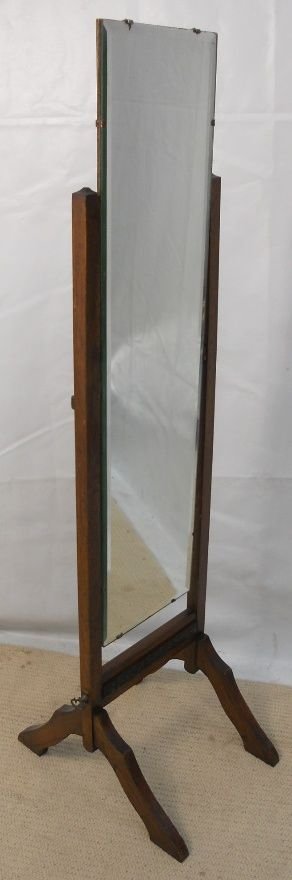 Oak Framed Cheval Dressing Mirror
