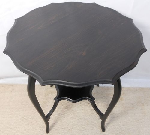 Edwardian Ebonized Shaped Top Occasional Table