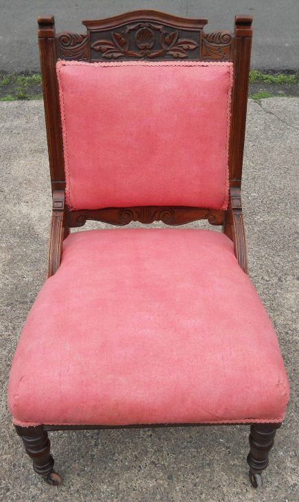 Edwardian Mahogany Framed Upholstered Nursing Chair