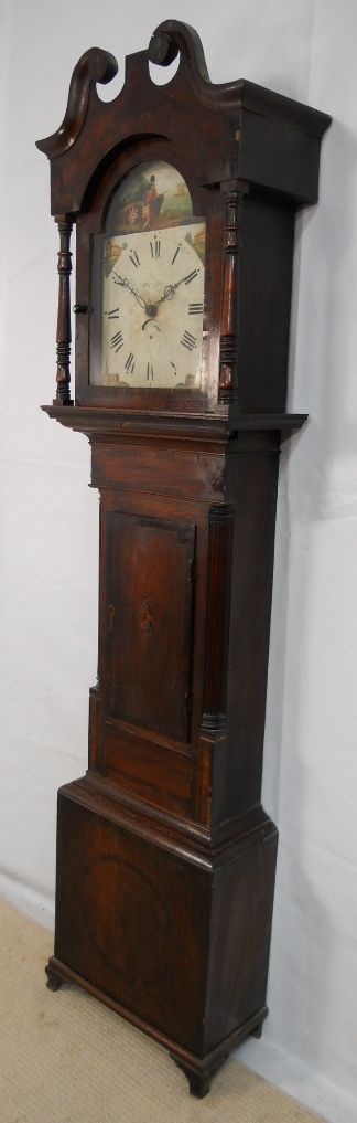 fig 1. Victorian Oak & Mahogany 30 Hour Longcase Clock for Restoration