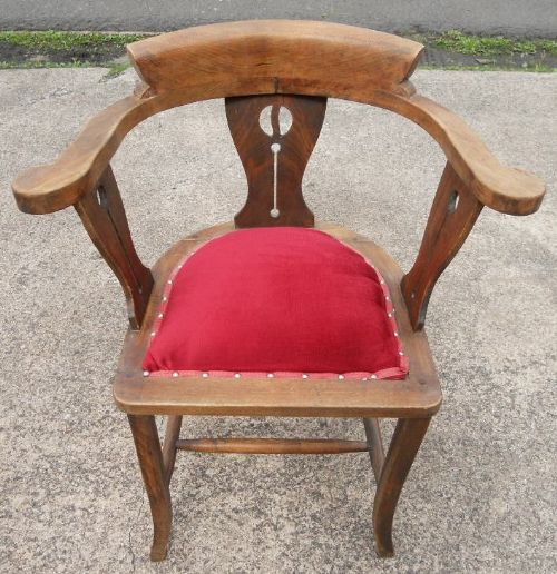 Beech Smokers Bow Armchair in Arts & Craft Style