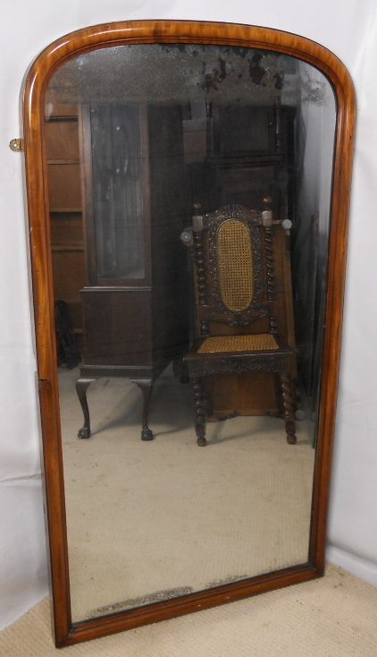 Victorian Mahogany Framed Tall Dressing Mirror