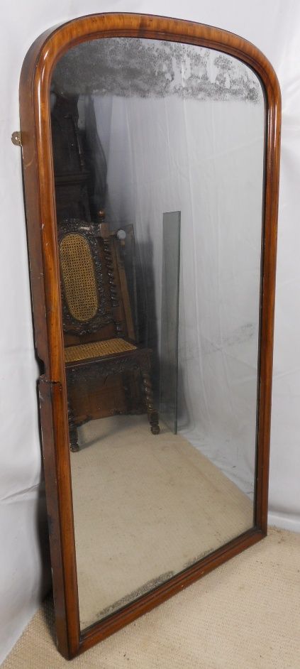 fig 1. Victorian Mahogany Framed Tall Dressing Mirror