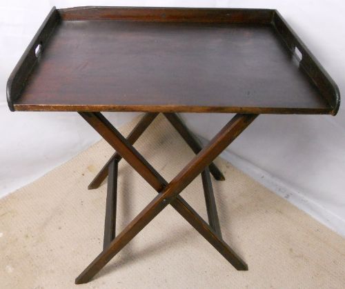 Beech & Mahogany Butler's Tray on Stand