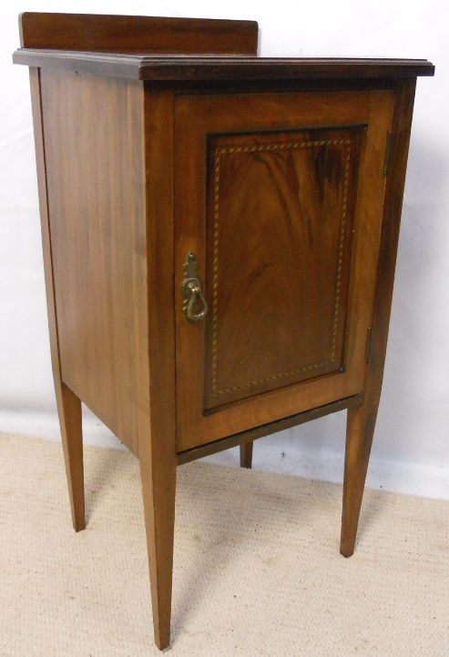 fig 1. Edwardian Inlaid Mahogany Bedside Cabinet