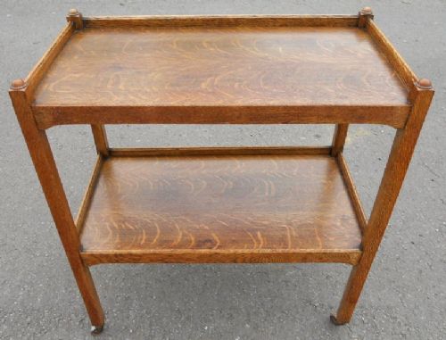 Golden Oak Two Tier Tea Trolley