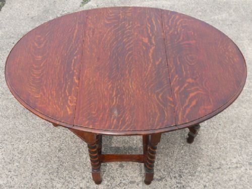 Oval Oak Dropleaf Gateleg Small Dining Table