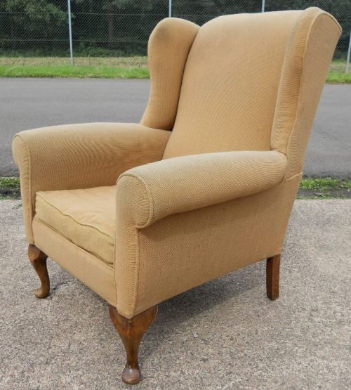 Wingback Fireside Armchair for Re-upholstery