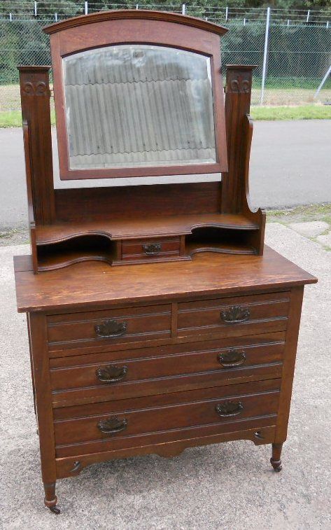 fig 1. Edwardian Oak Dressing Chest
