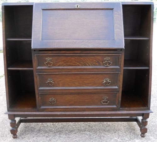 Oak Bureau Bookcase
