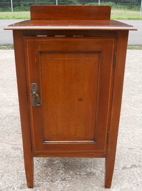 Edwardian Inlaid Mahogany Bedside Cabinet