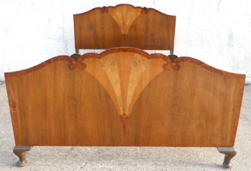 Deco Walnut Double Bed