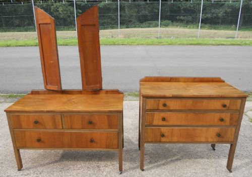fig 2. Deco Walnut Dressing Table and Chest