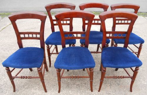 Set of Six Victorian Mahogany Salon/bedroom Chairs