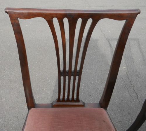 fig 1. Pair Georgian Style Mahogany Salon Chairs