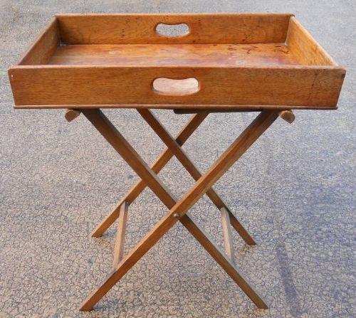 Victorian Oak Butler's Tray on Stand